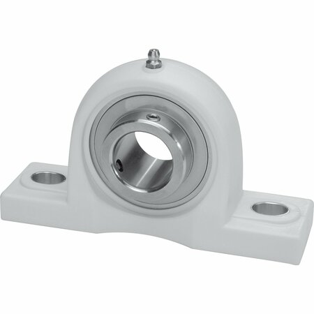 IPTCI Pillow Block Ball Brg Unit, 1.1875 in Bore, Thermoplastic Hsg, Hard Chrome Insert, Set Screw CUCTP206-19N